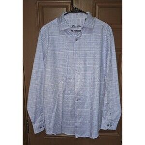 Tasso Elba Large Mens Shirt Casual Button Down Light Purple